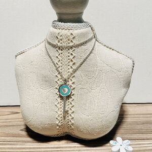 Tiffany & Co. Blue Enamel Key Charm Pendant Necklace, 18 inches